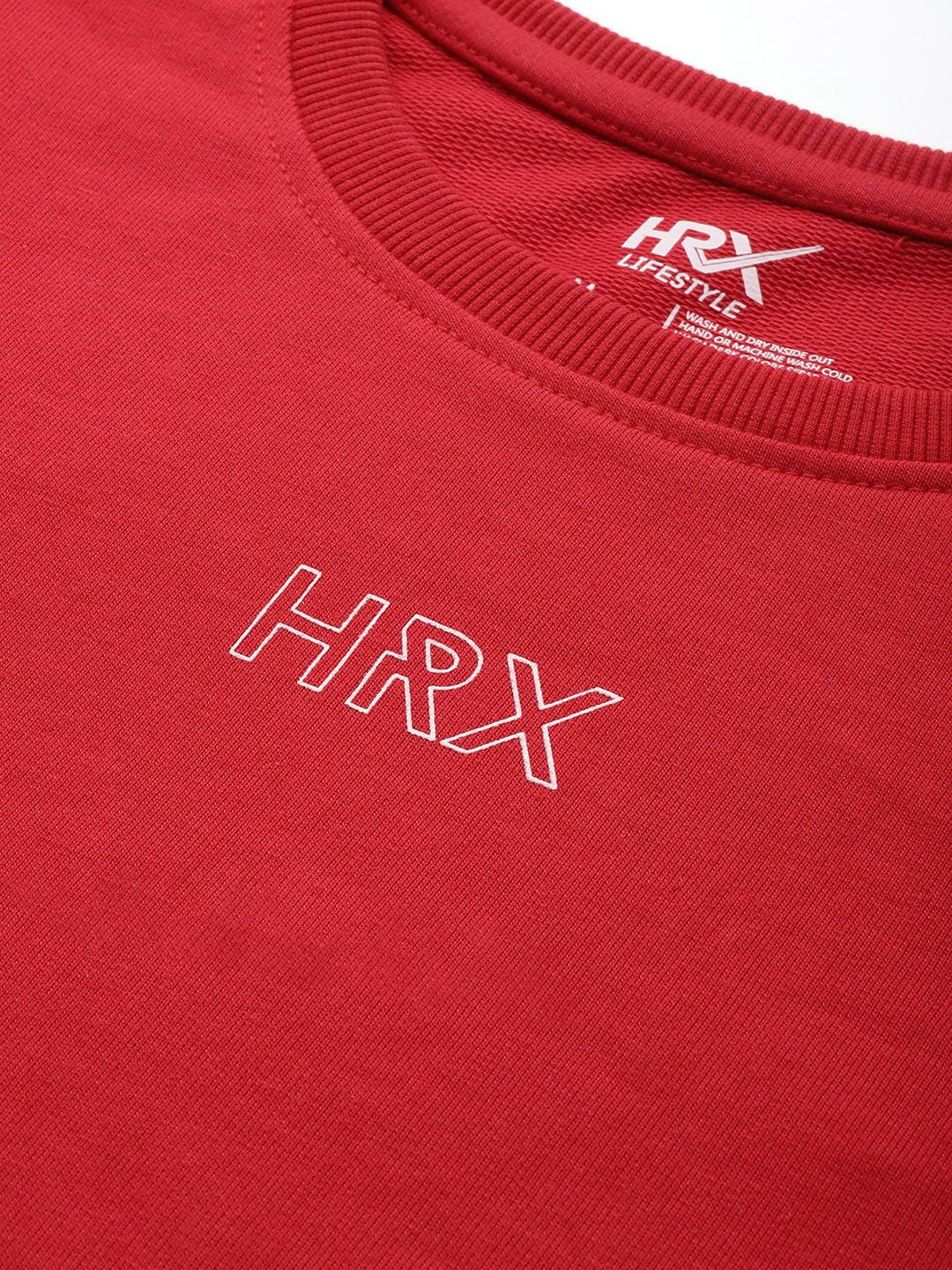  HRX By Hrithik Roshan Men Red Printed Sweatshirt