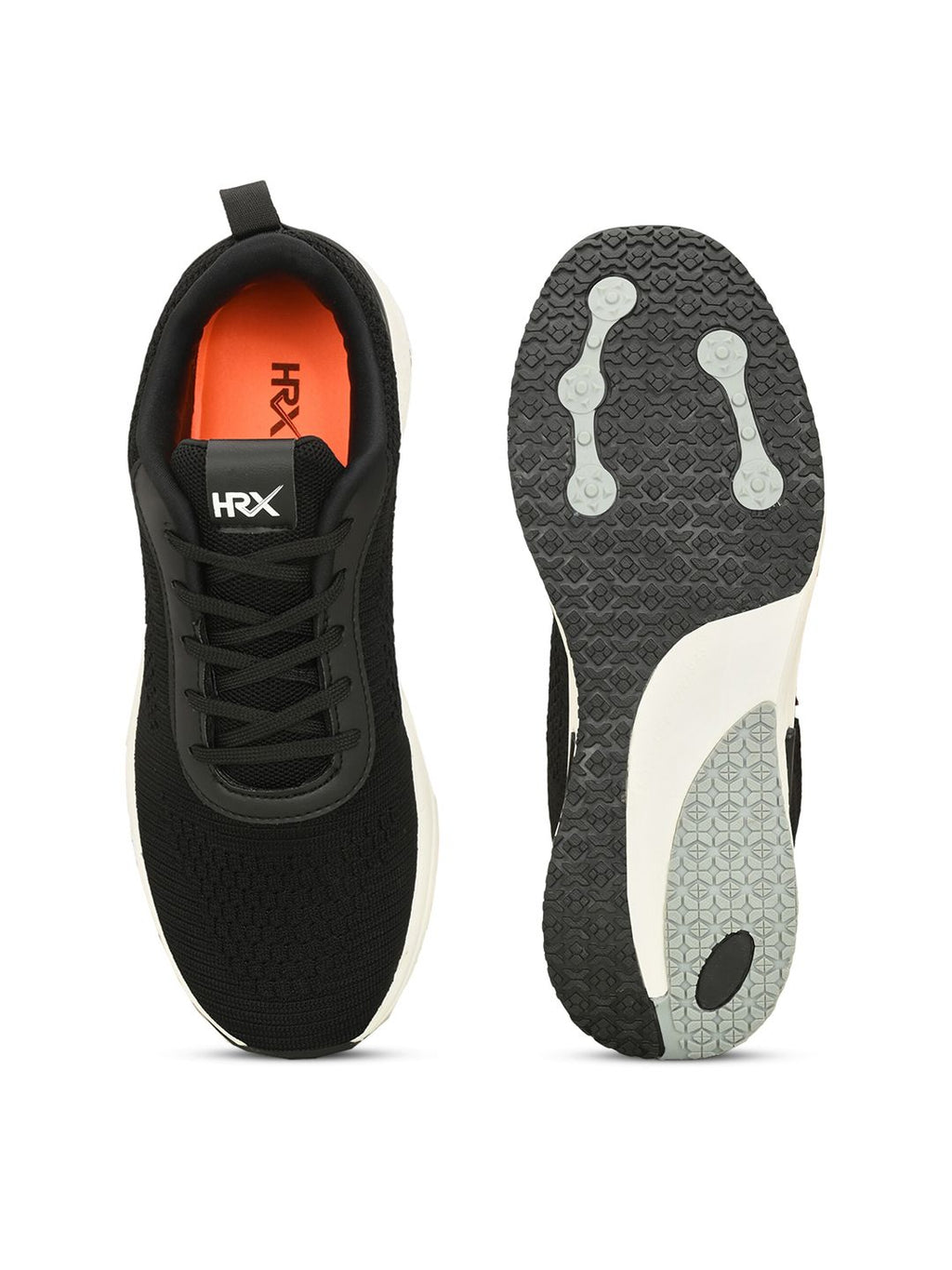  HRX By Hrithik Roshan Men Black Mesh Memory Foam Running Non-Marking Shoes