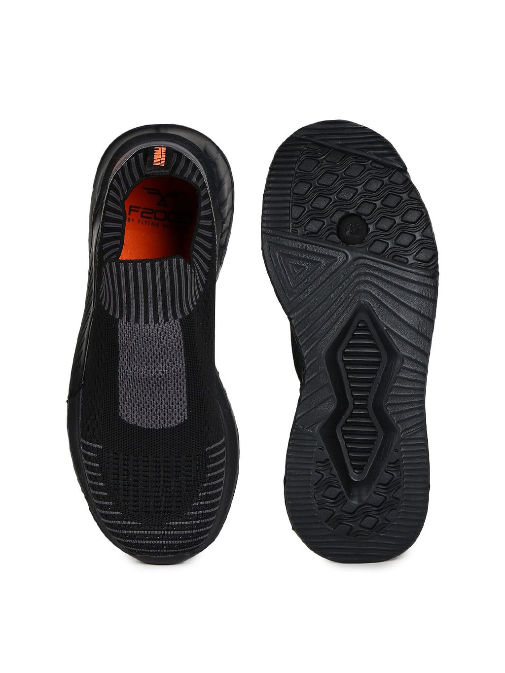  Flying Machine Men Black Textile Walking Shoes