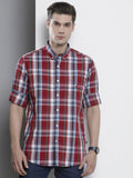  Nautica Men Pure Cotton Classic Tartan Checks Opaque Casual Shirt