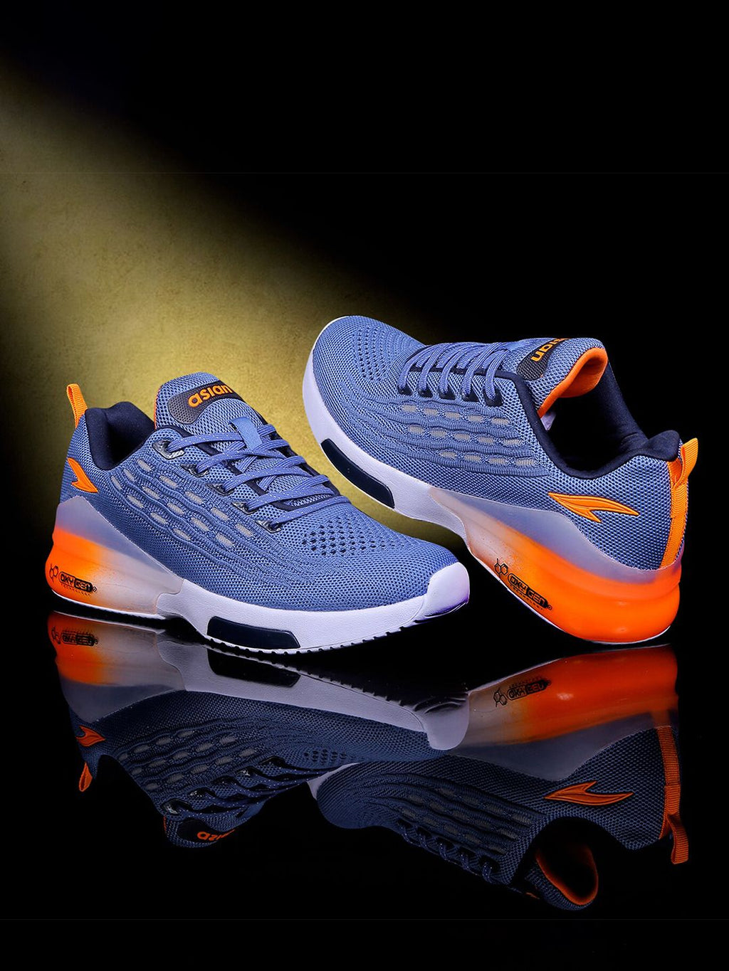  ASIAN Men Blue Mesh Running Non-Marking Running Shoes