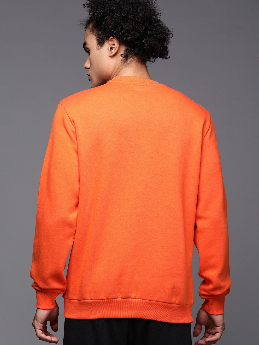  ADIDAS Men Orange BL FL Printed Sweatshirt
