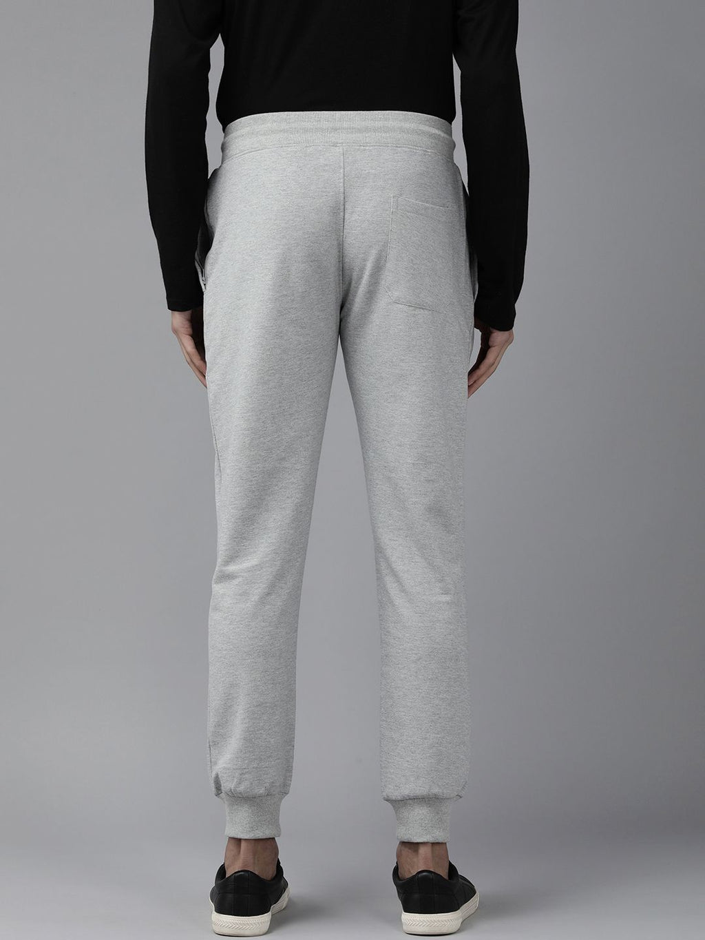 U.S. Polo Assn. Denim Co. Men Grey Brand Logo Printed Knitted Regular Joggers