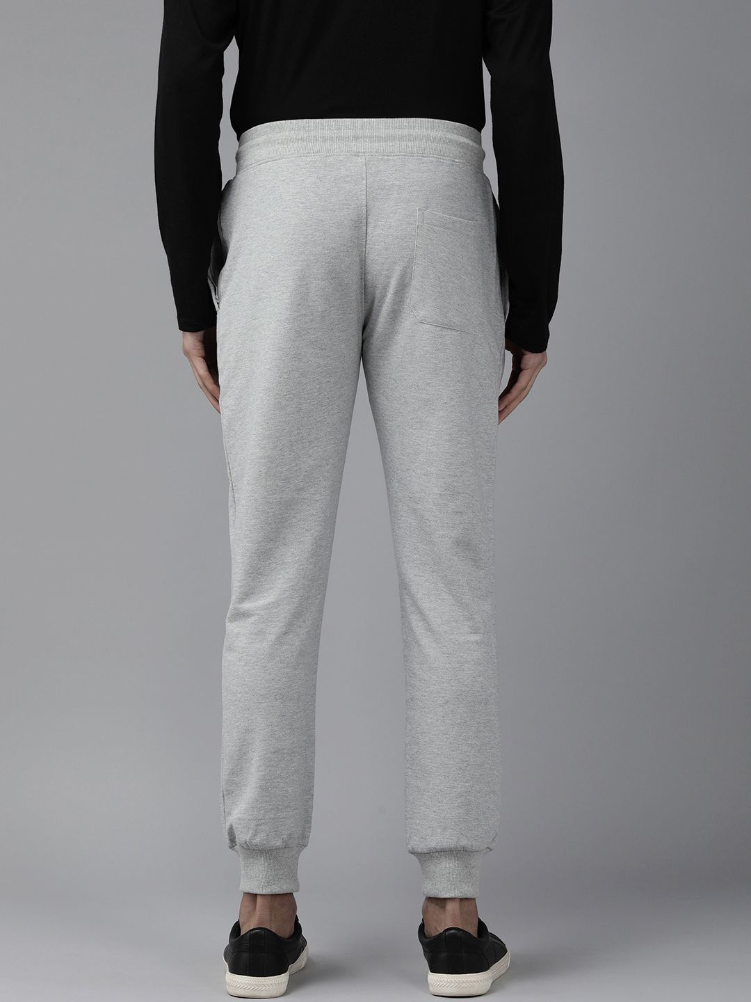  U.S. Polo Assn. Denim Co. Men Grey Brand Logo Printed Knitted Regular Joggers