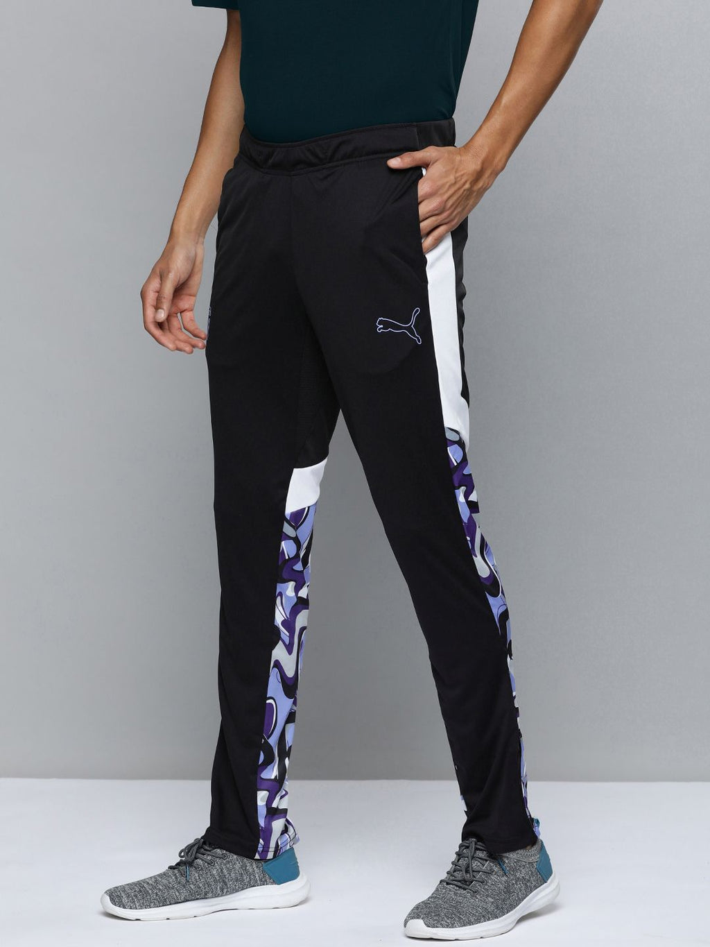  Puma Men Neymar Jr. Creativity Printed Dry Cell Mid-Rise Foot Ball Track Pants