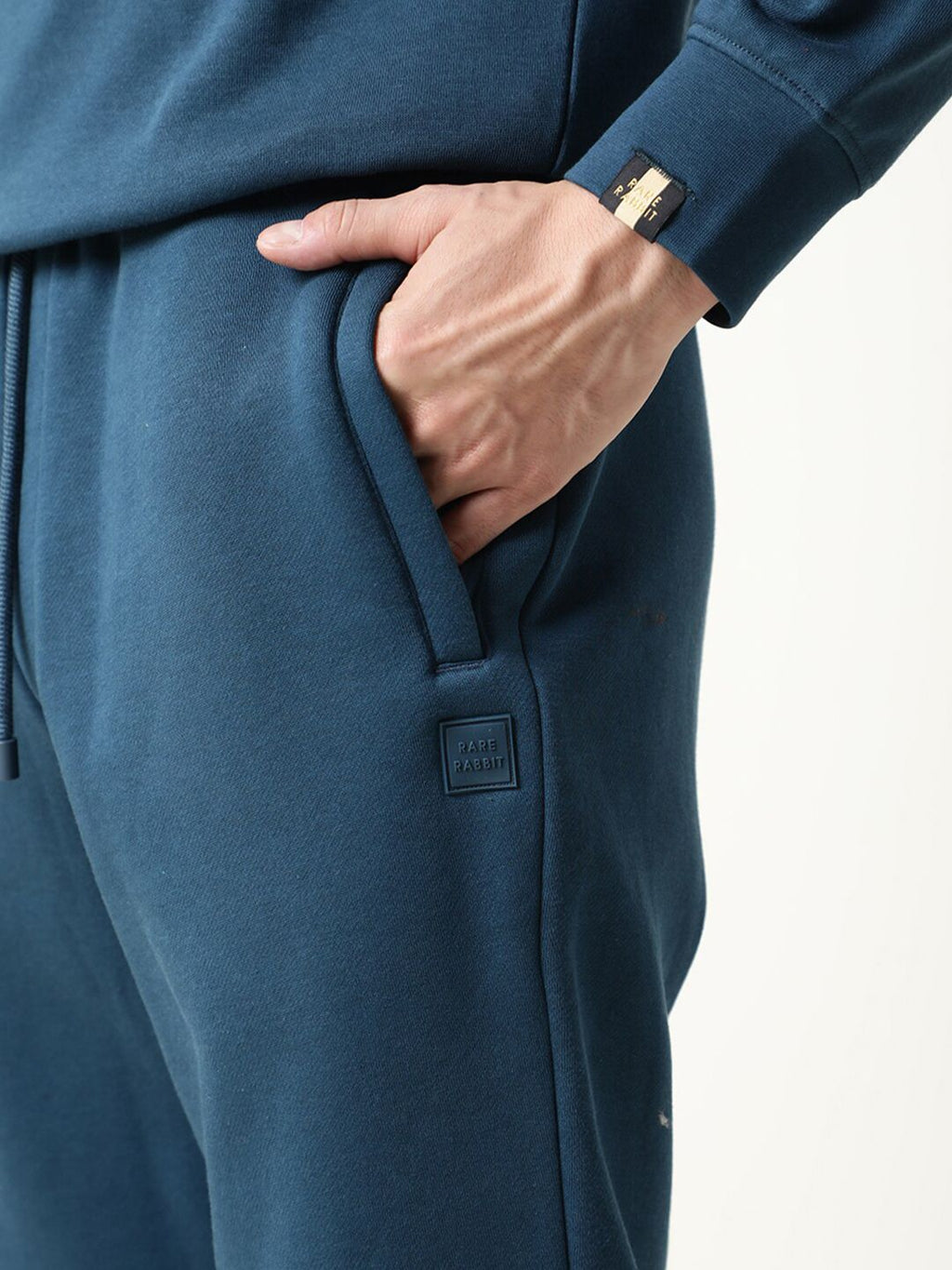  RARE RABBIT Men Turquoise Blue Sweatshirt