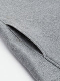  Skechers Men Grey Melange Solid Hooded Sweats Lounge Sherpa Sweatshirt