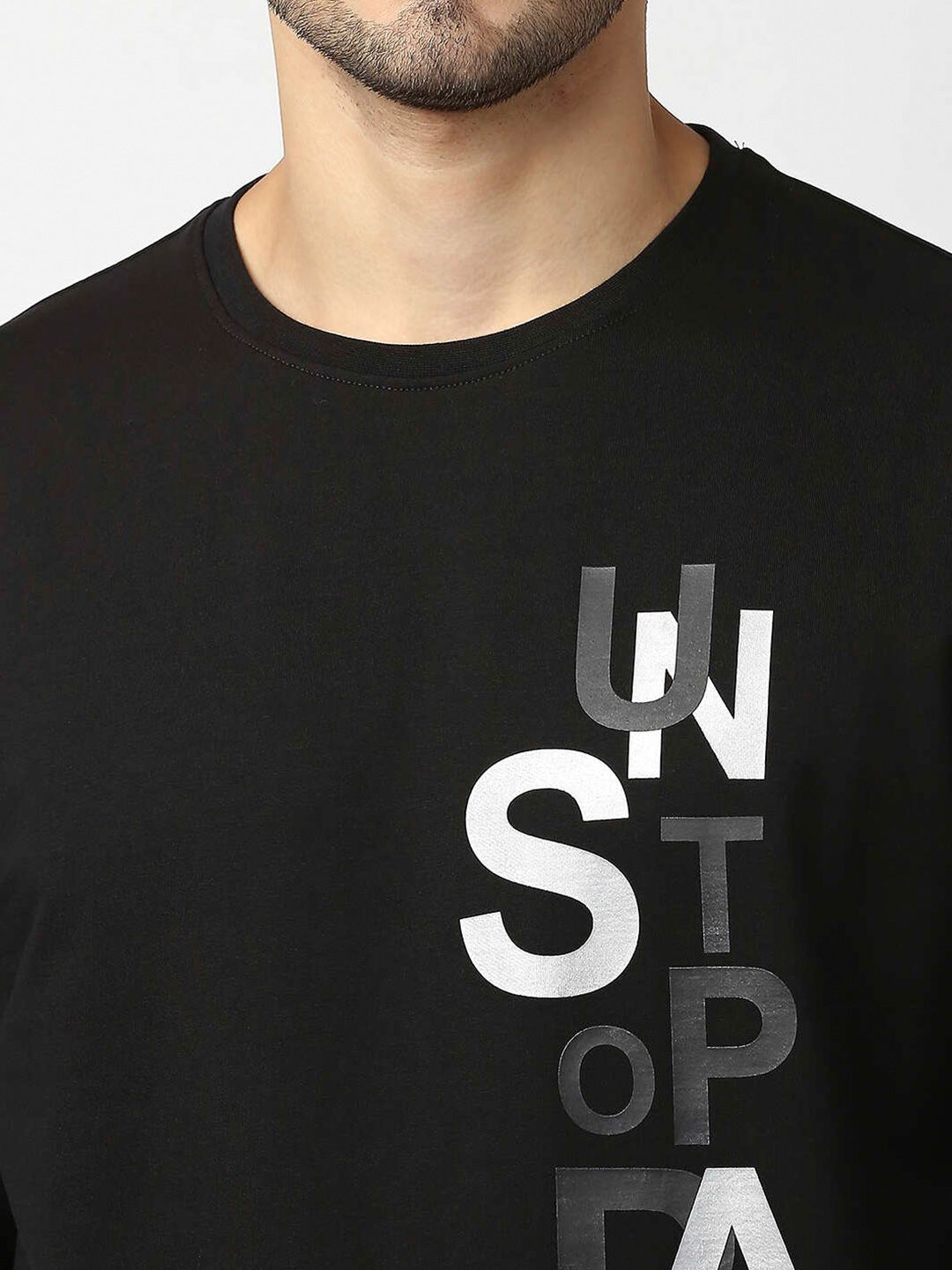  Pepe Jeans Men Black Printed Cotton Sweatshirt