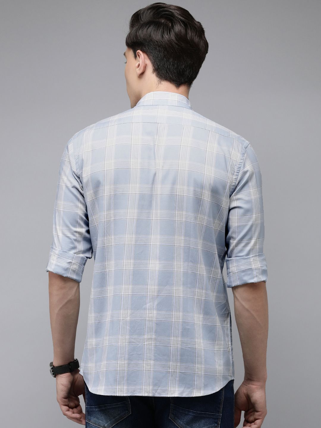  Arrow Sport Manhattan Slim Fit Checked Pure Cotton Casual Shirt