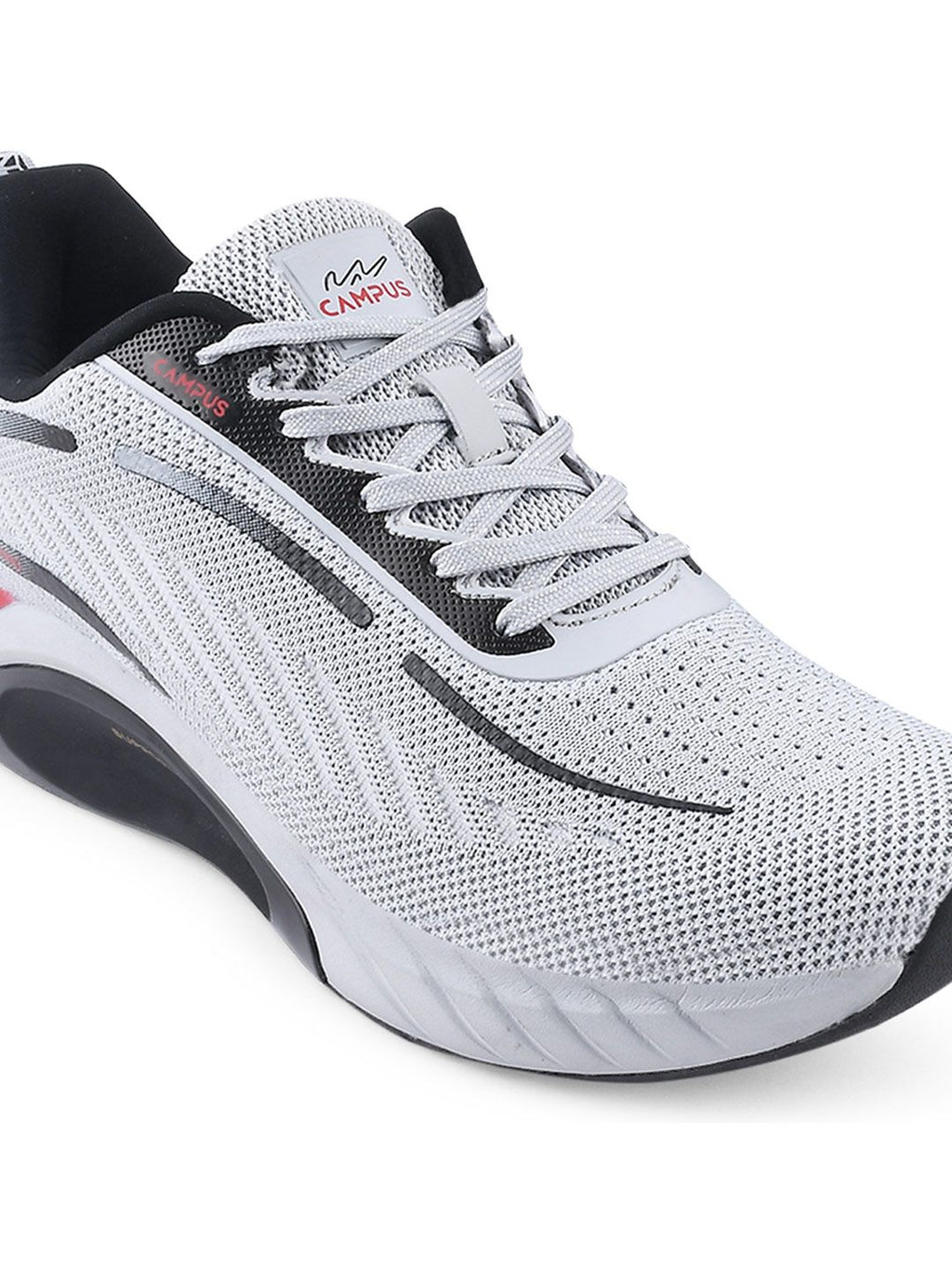  Campus Men Grey & Red 6G-221 Running Shoes