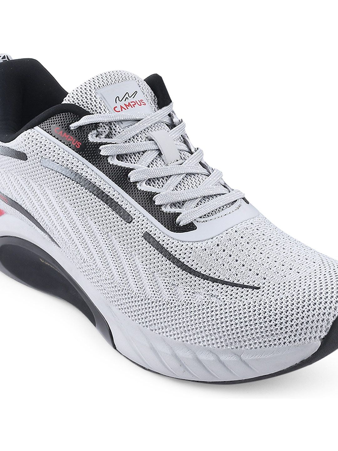  Campus Men Grey & Red 6G-221 Running Shoes