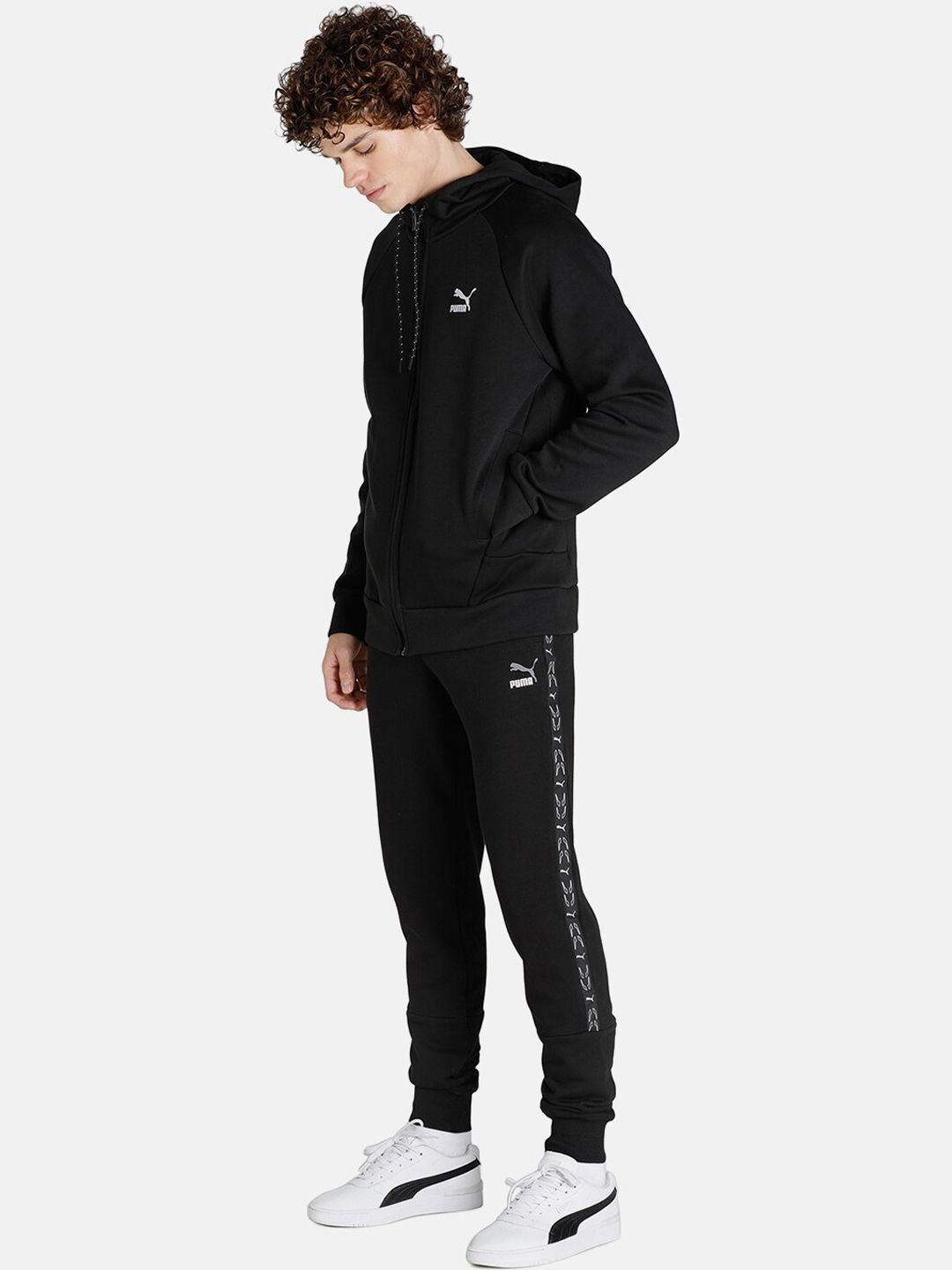  Puma Men Black Solid Slim Fit Cotton Joggers