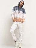  Ennoble Men Grey Printed Hooded Sweatshirt