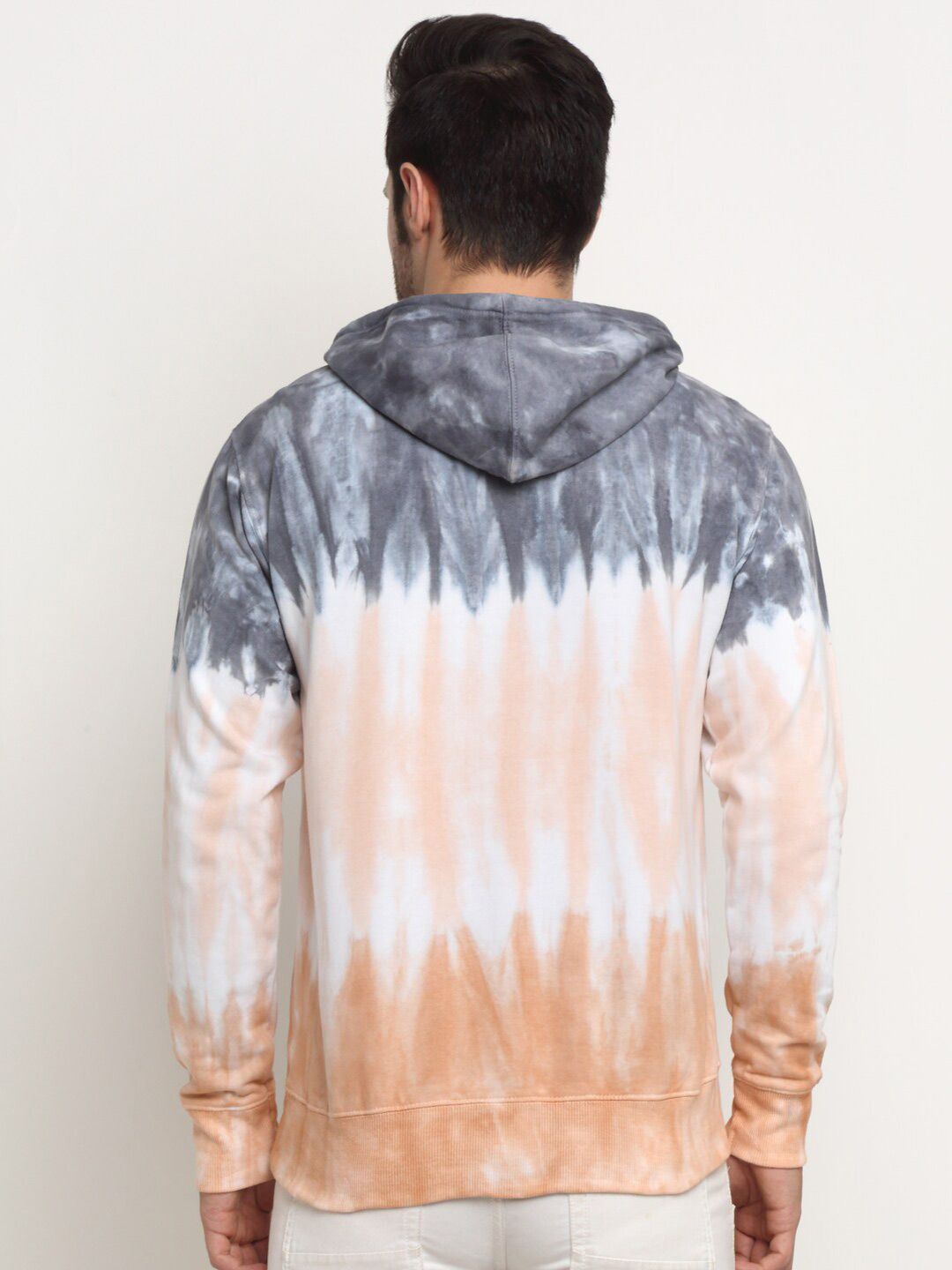  Ennoble Men Grey Printed Hooded Sweatshirt
