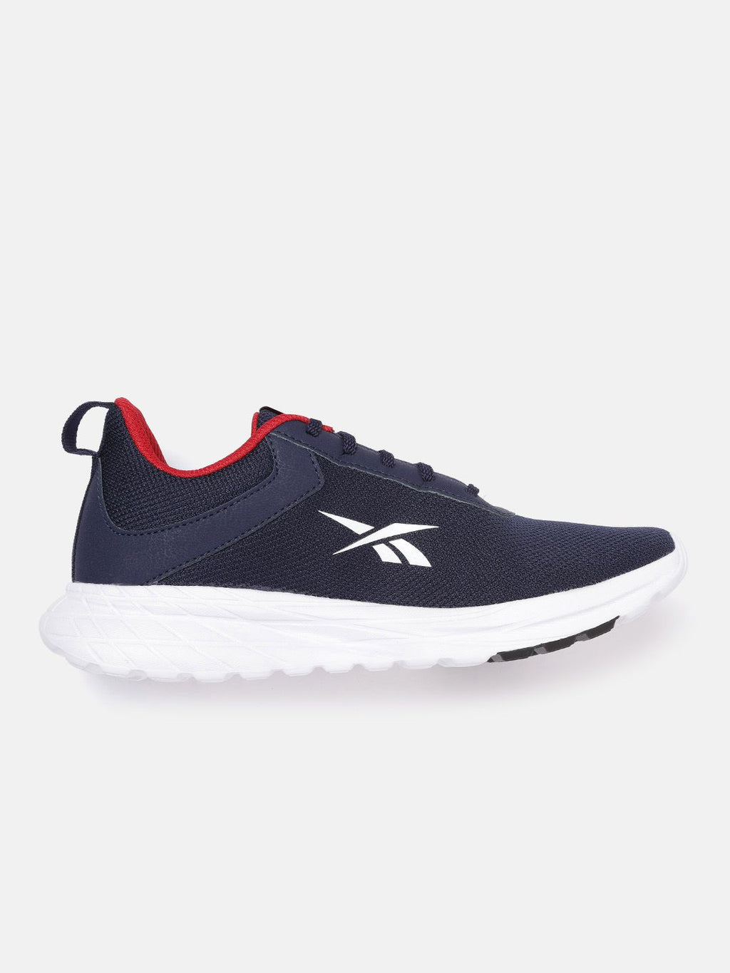  Reebok Men Navy Blue & White Woven Design Conclave Runner Shoes