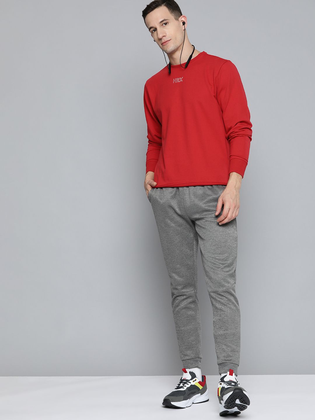  HRX By Hrithik Roshan Men Red Printed Sweatshirt