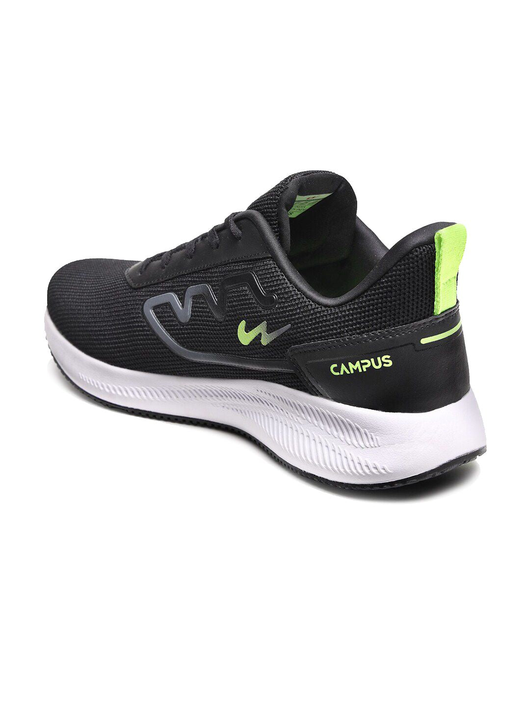  Campus Men Black Mesh Running Shoes