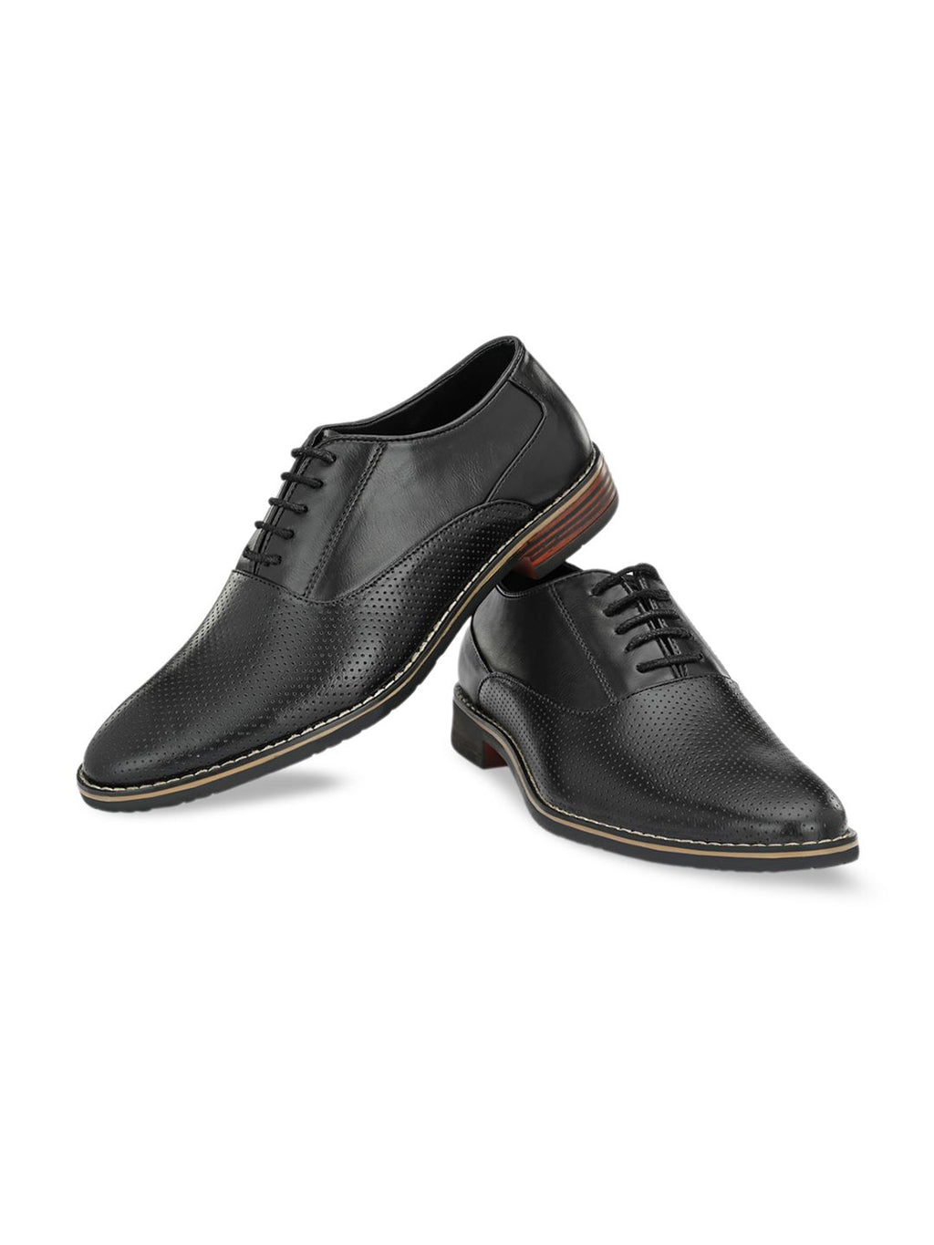  ATTITUDIST Men Textured Formal Oxfords