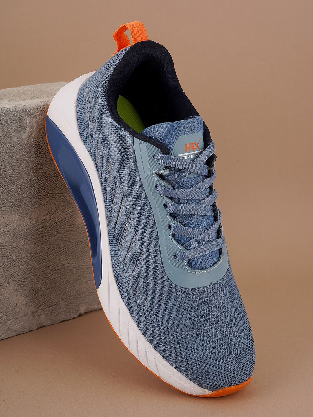  HRX By Hrithik Roshan Men Grey & White Textile Marking Walking Shoes