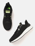  WROGN Men Black Solid Woven Design Running Shoes
