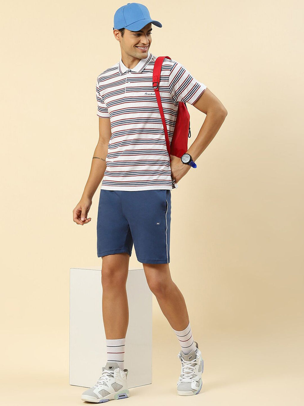  Monte Carlo Pack Of 2 Striped T-shirt With Shorts & Track Pant