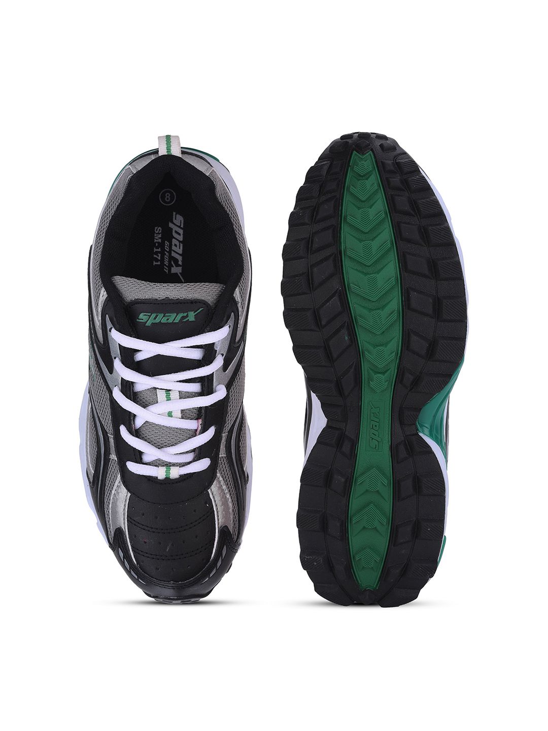  Sparx Men SM-171 Black & Green Sports Shoes
