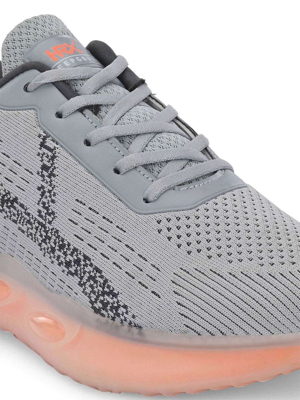  HRX By Hrithik Roshan Men Grey & Peach Coloured Mesh Walking Shoes