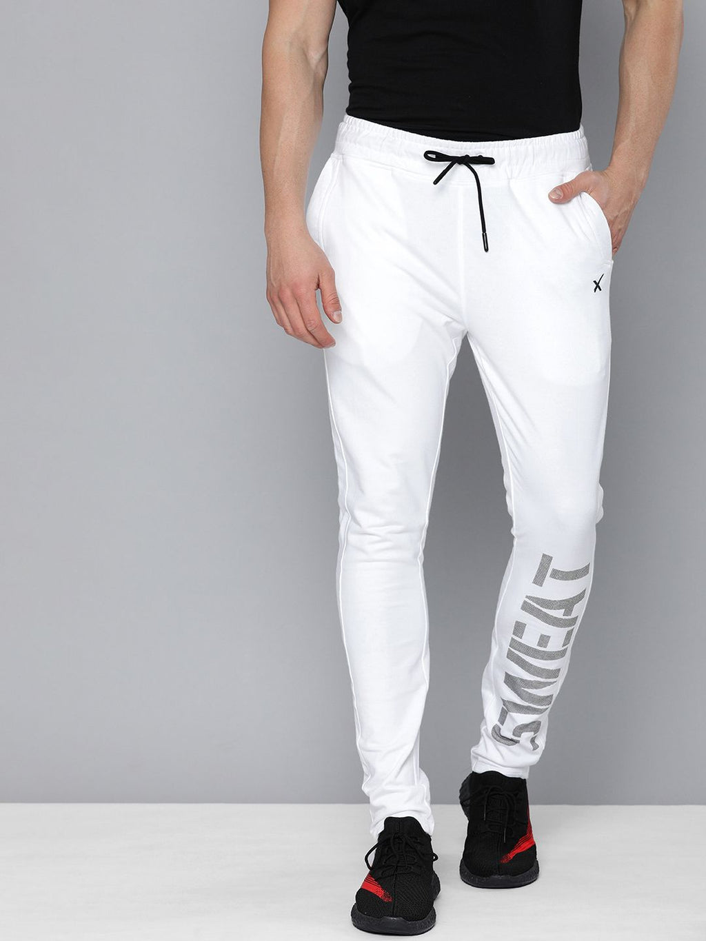  HRX By Hrithik Roshan Men White SWEDISH POP Track Pants