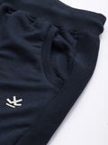  WROGN Men Navy Blue Solid Slim Fit Joggers