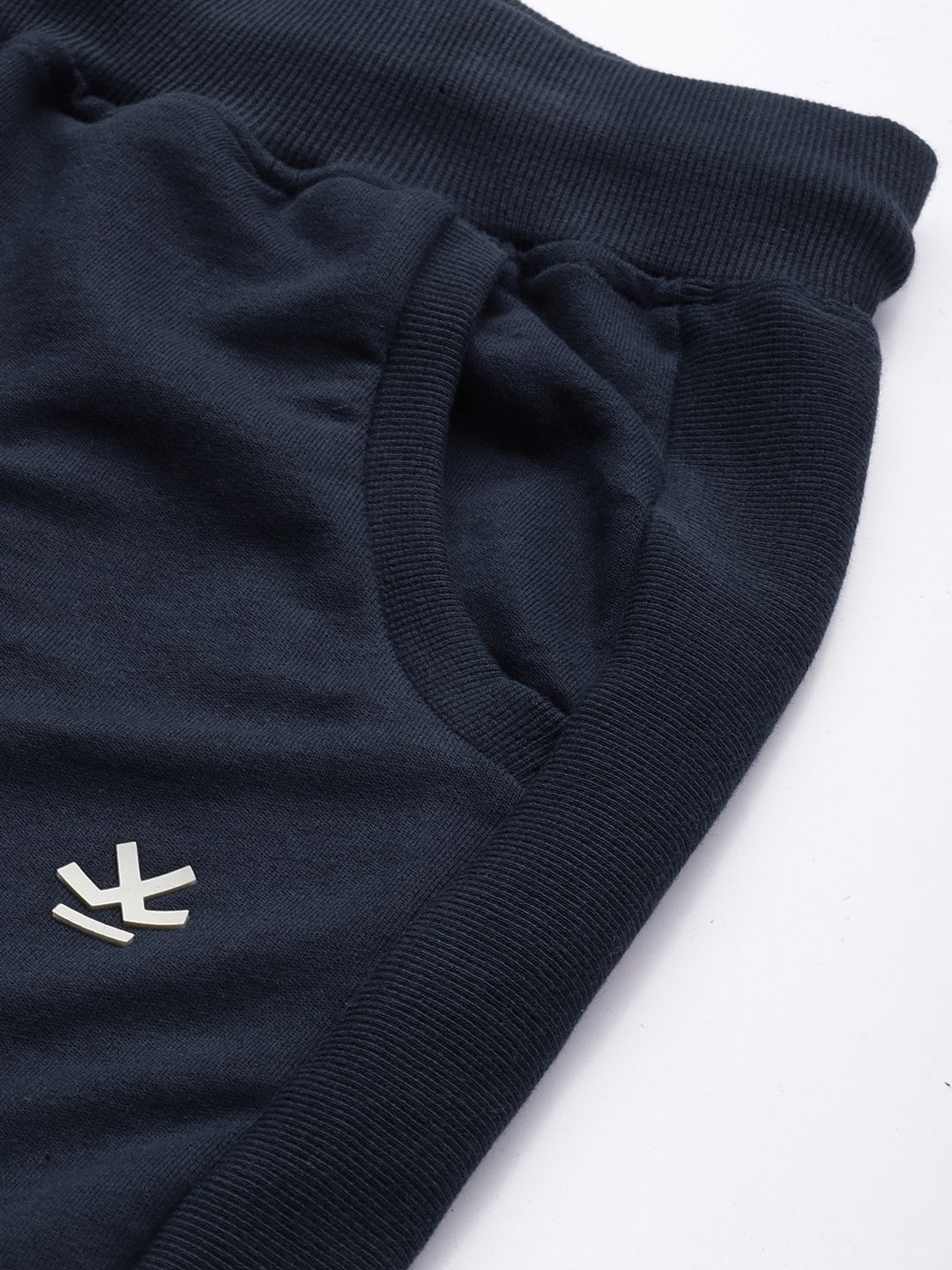  WROGN Men Navy Blue Solid Slim Fit Joggers
