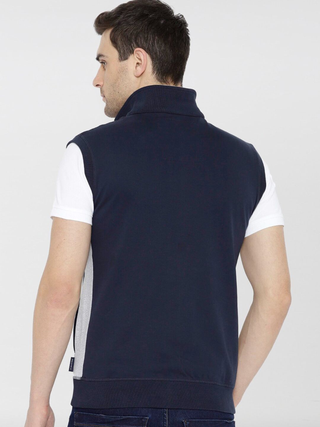  Dream Of Glory Inc Men Navy Blue Solid Sleeveless Pullover Sweatshirt