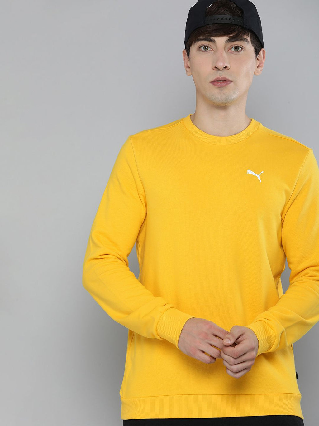  Puma Men Regular Fit Crew-Neck Pullover Sweatshirt
