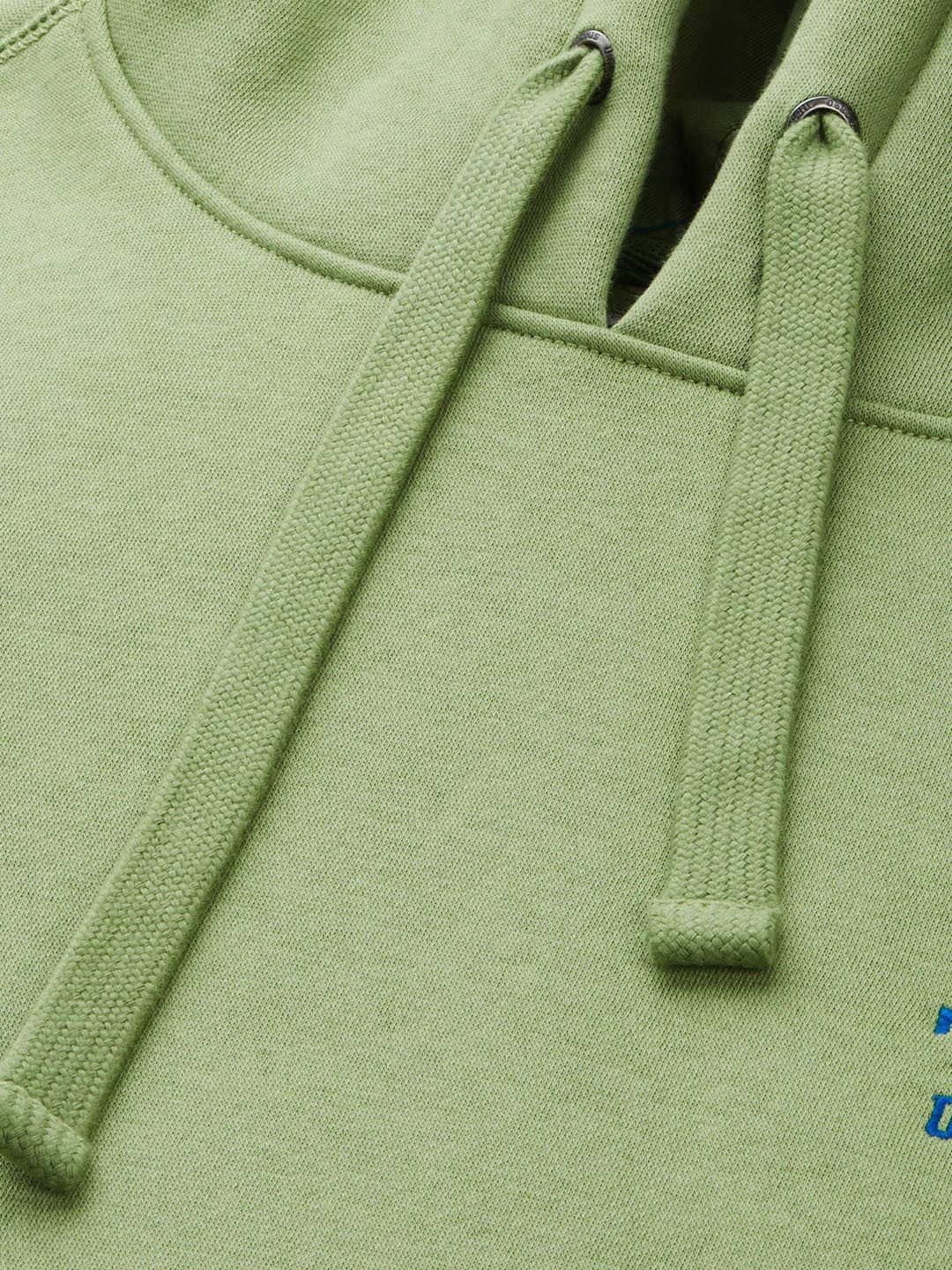  U.S. Polo Assn. Men Green Solid Hooded Sweatshirt