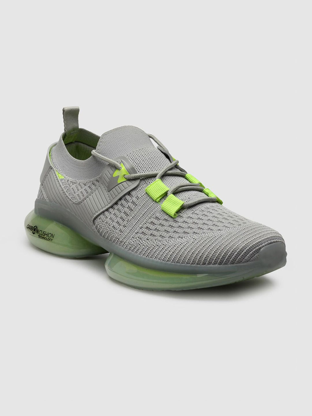  ASIAN Men Grey Mesh Running Non-Marking Lace-Up Shoes