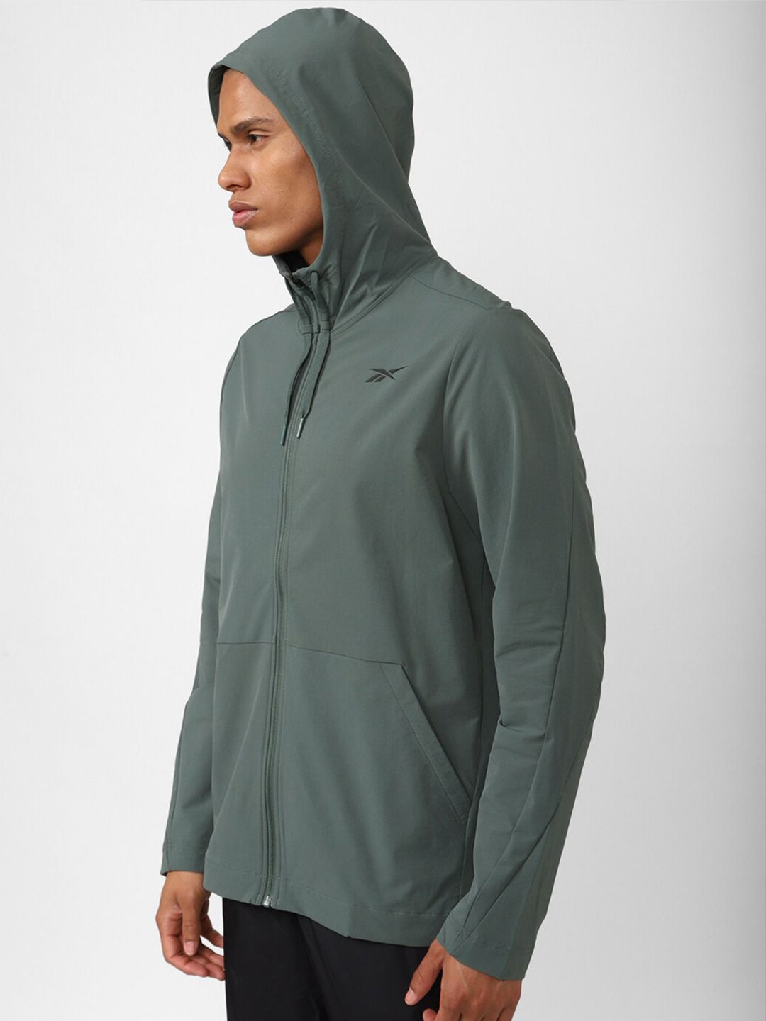  Reebok Men Ltwt Woven FZ Hooded Sweatshirt