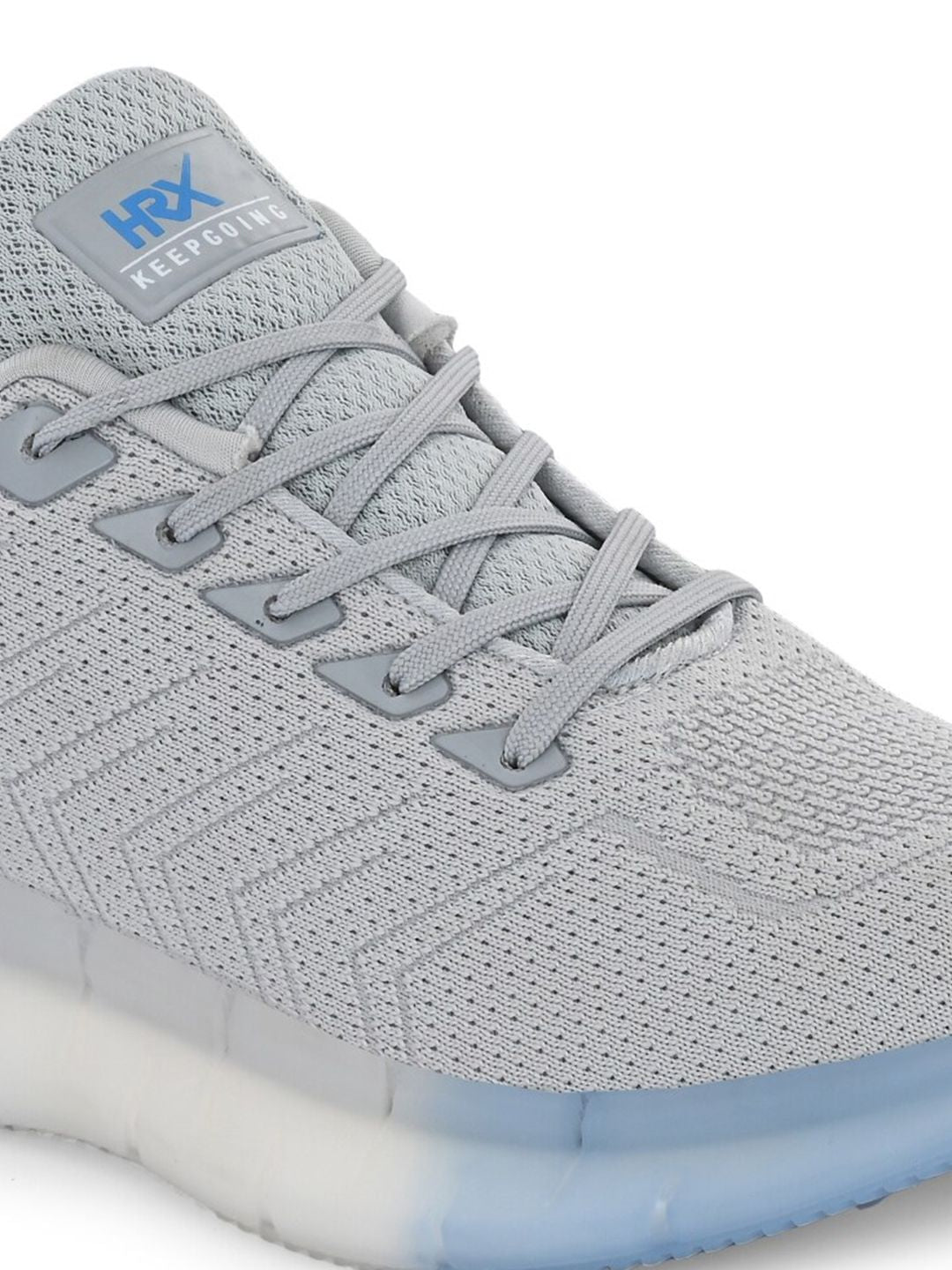  HRX By Hrithik Roshan Men Grey Mesh Lace-Up Memory Foam Walking Non-Marking Shoes