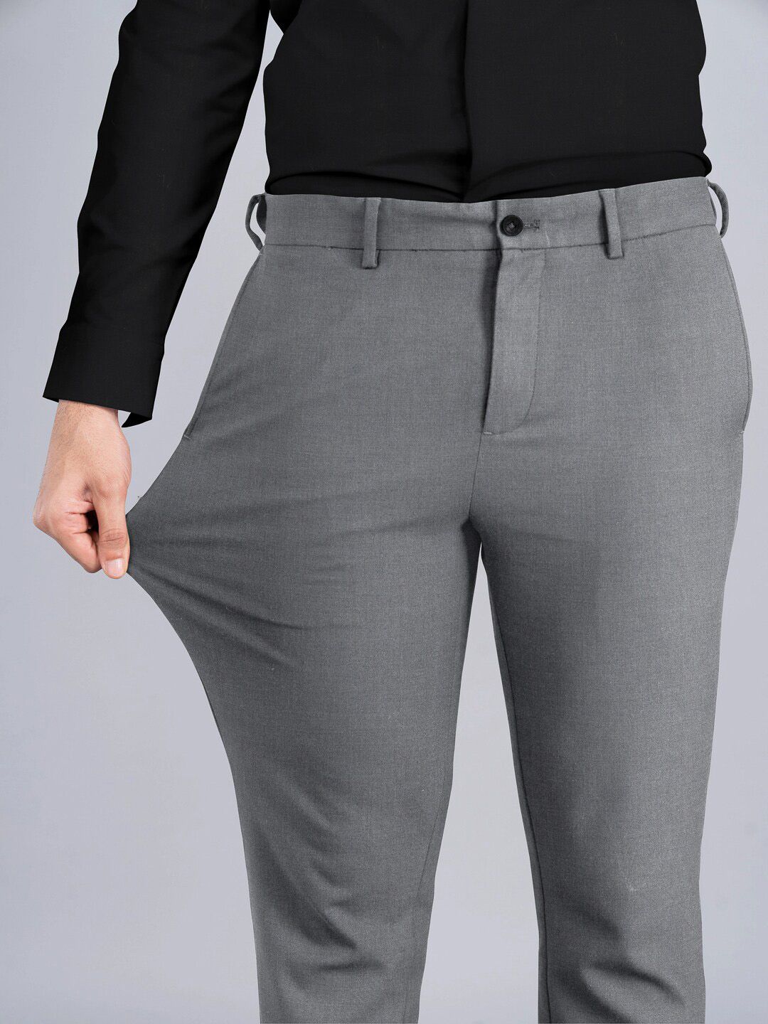  The Pant Project Men Tailored Slim Fit Stretchable Wrinkle Free Formal Trousers