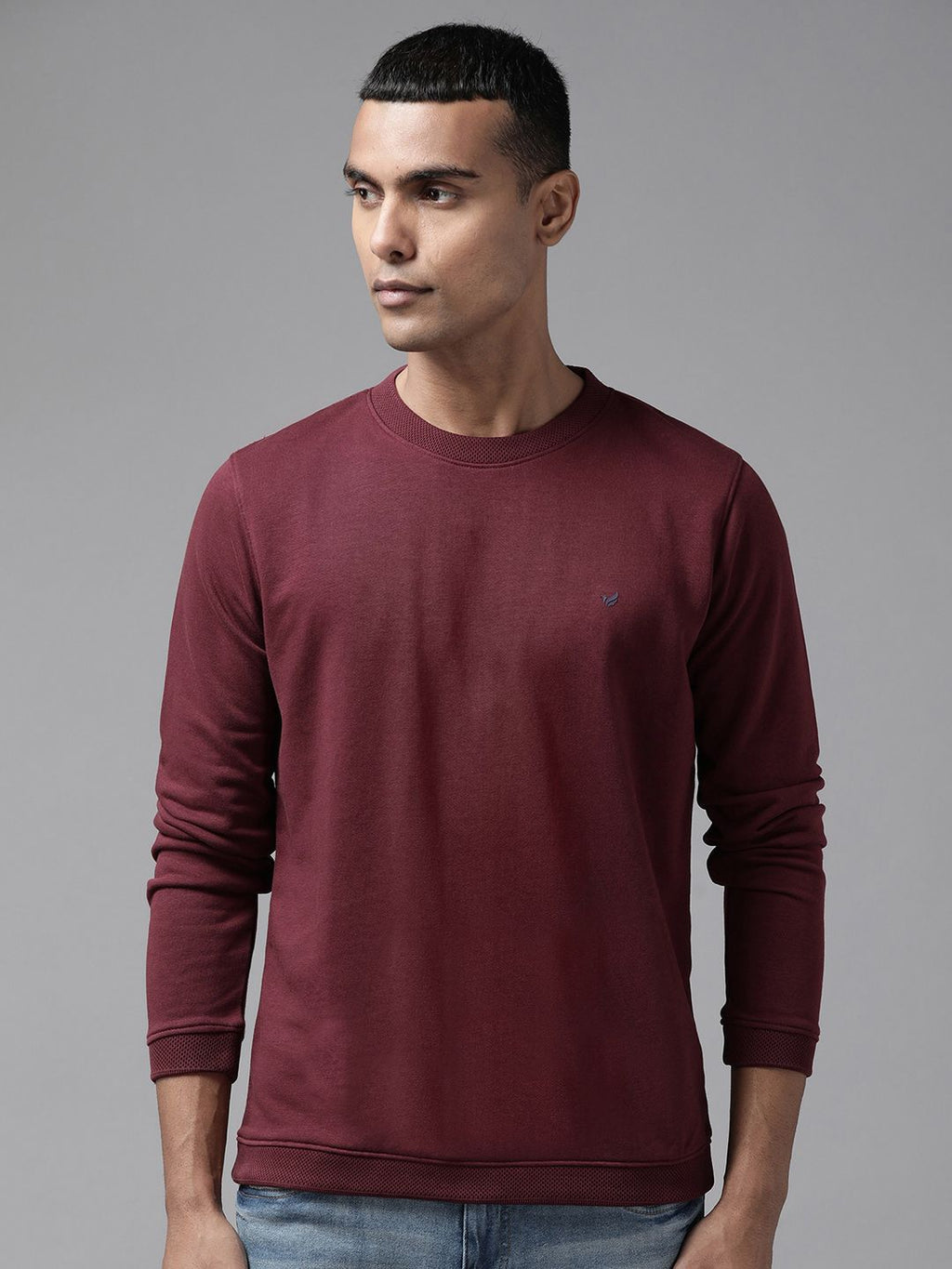  Blackberrys Men Maroon Sweatshirt
