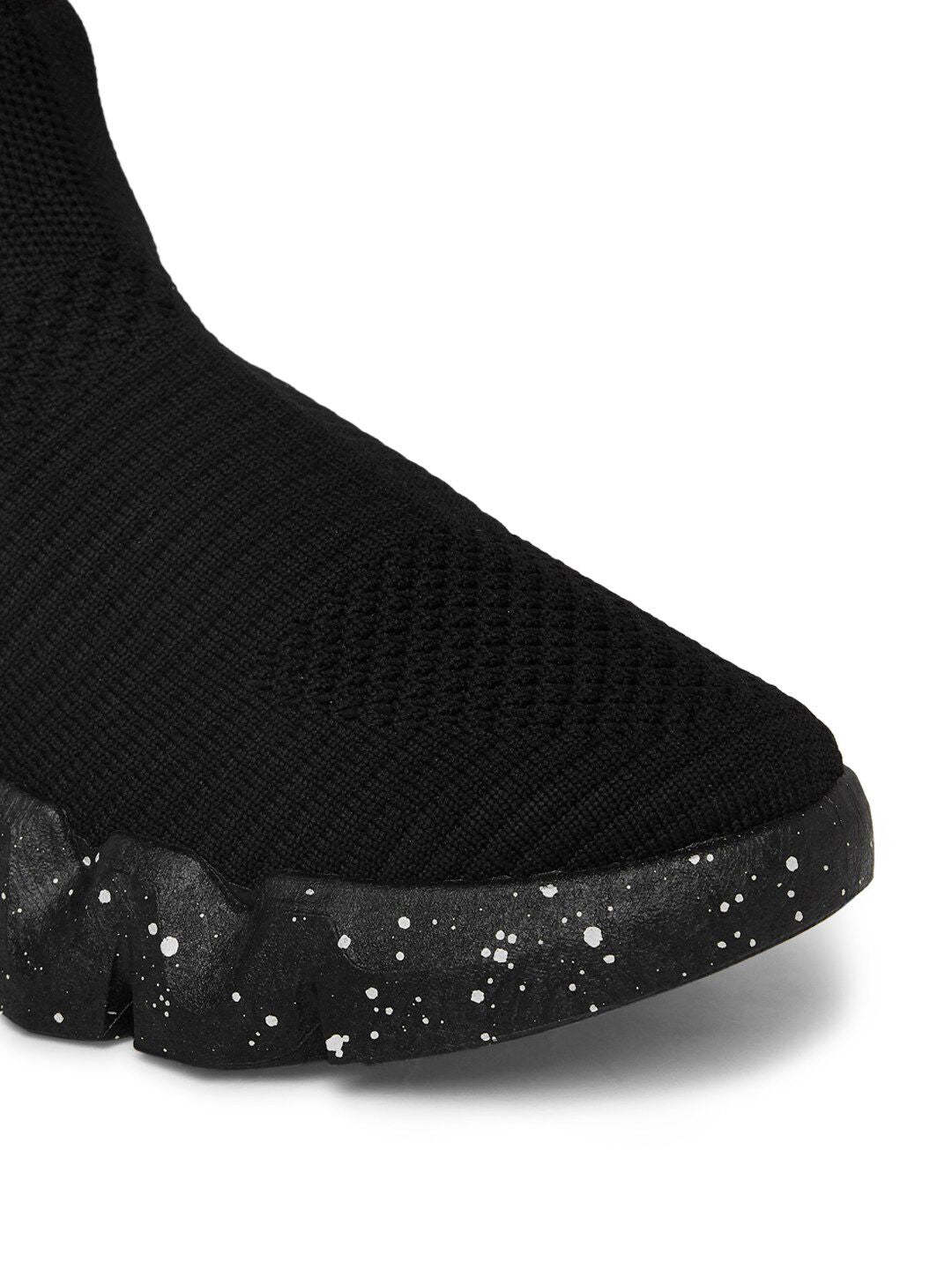  Ajile By Pantaloons Men Black Textile Walking Non-Marking Shoes