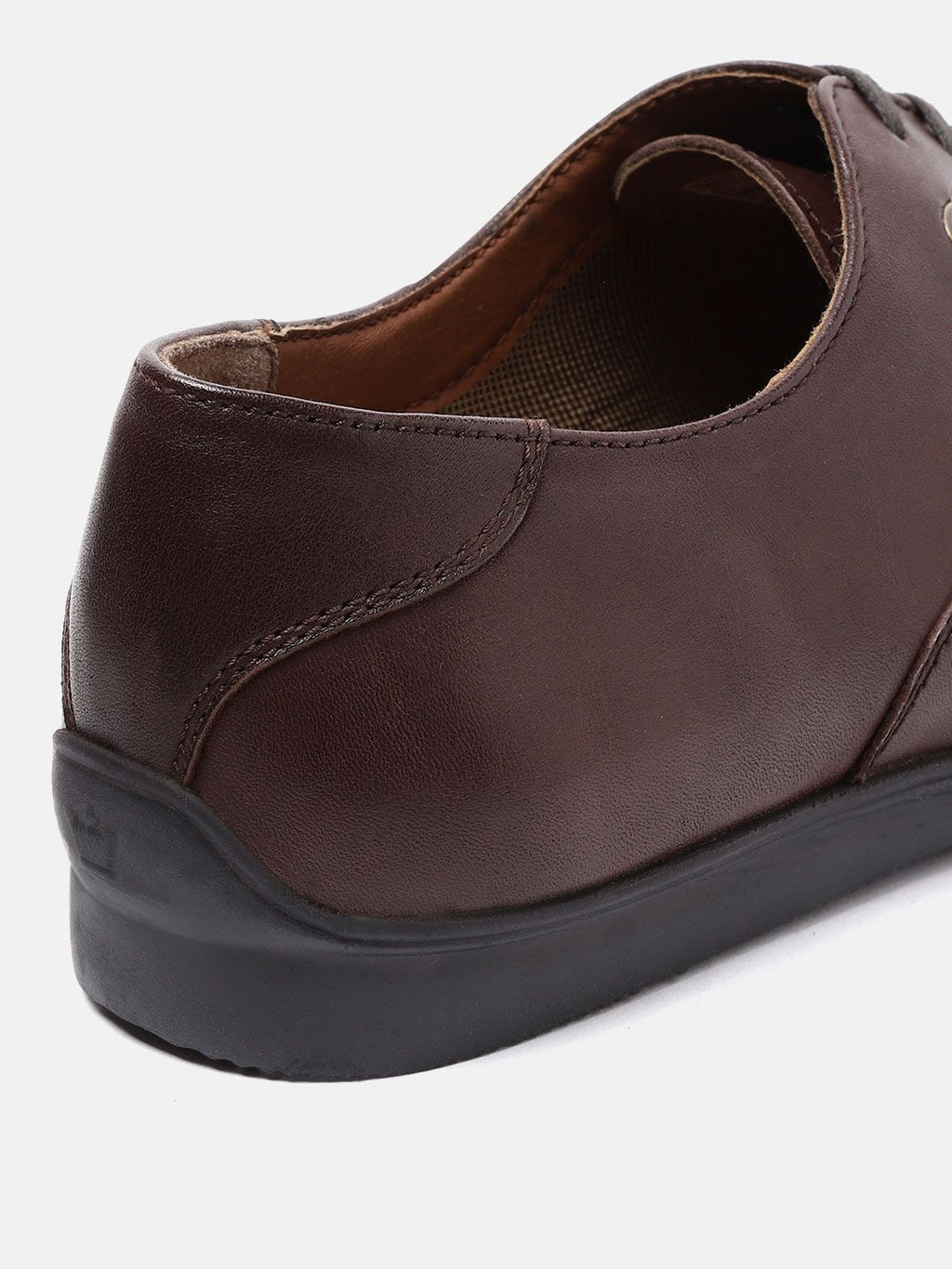  Louis Philippe Men Coffee Brown Leather Solid Formal Oxfords