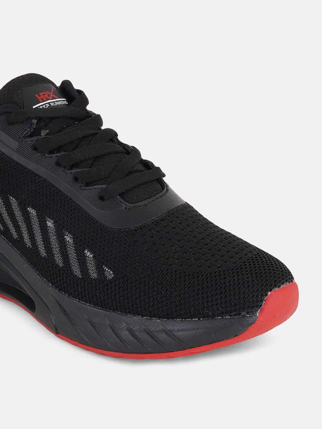 HRX By Hrithik Roshan Men Black & Red Textile Marking Running Shoes
