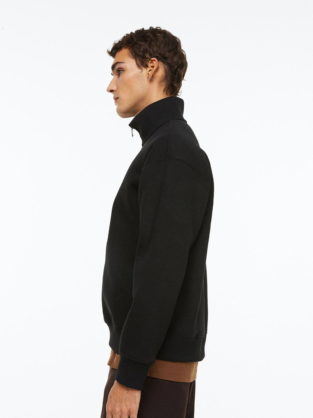  H&M Men Relaxed Fit Zip-Top Sweatshirt
