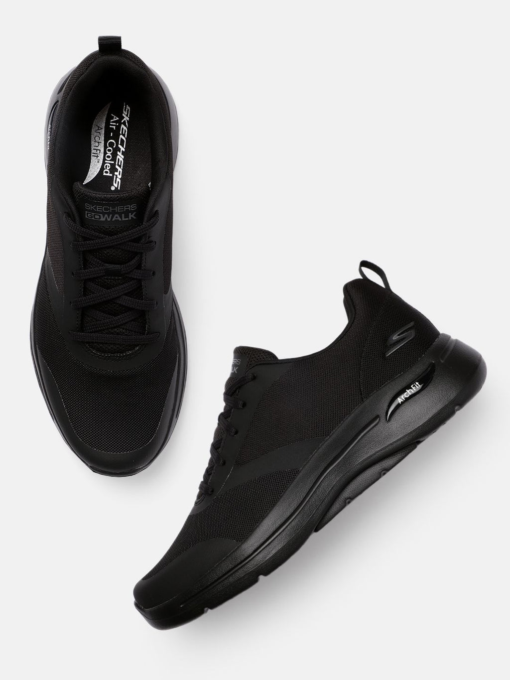  Skechers Men Black Go Walk Arch Fit - Sky Vault Walking Shoes