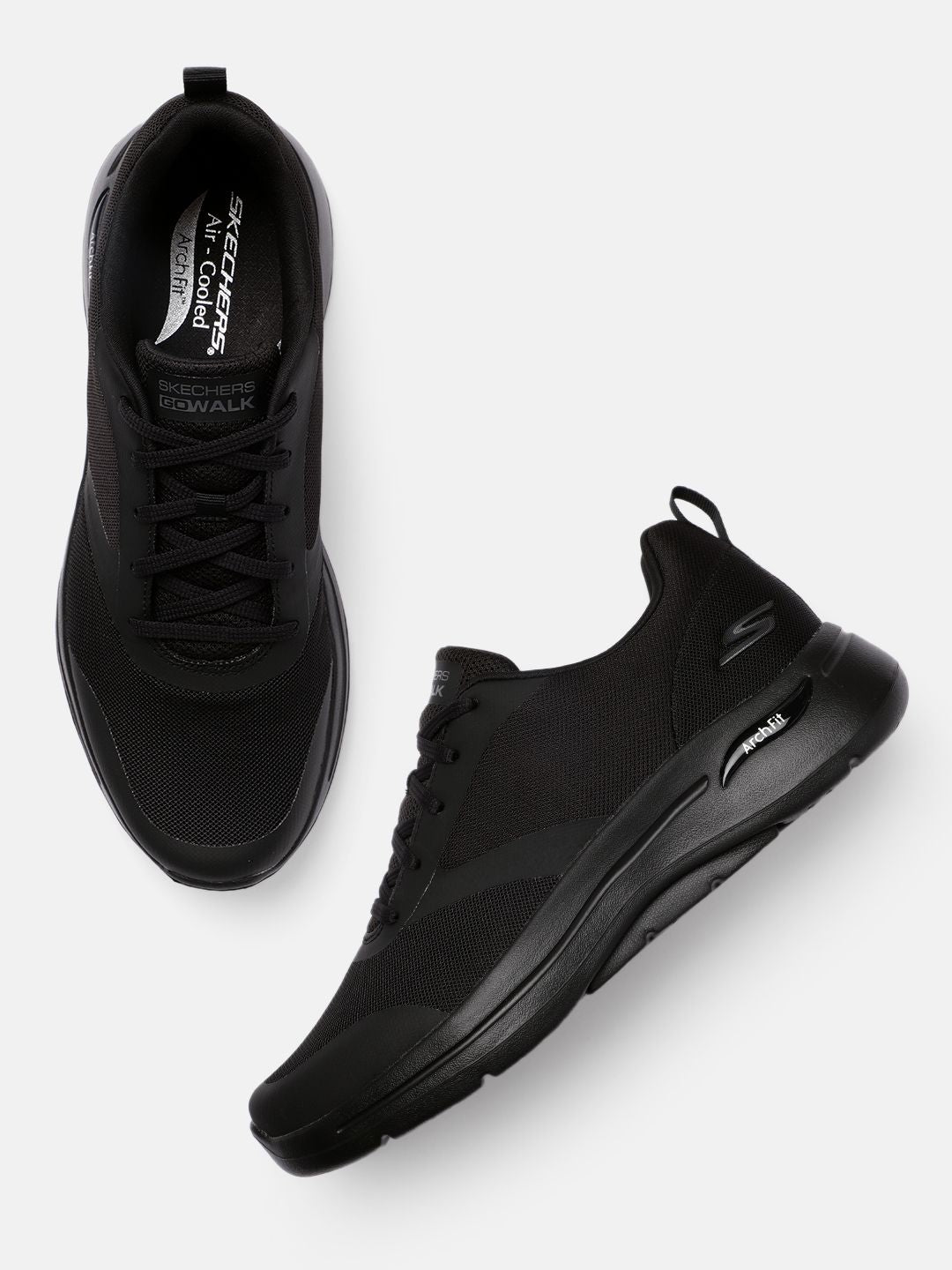  Skechers Men Black Go Walk Arch Fit - Sky Vault Walking Shoes