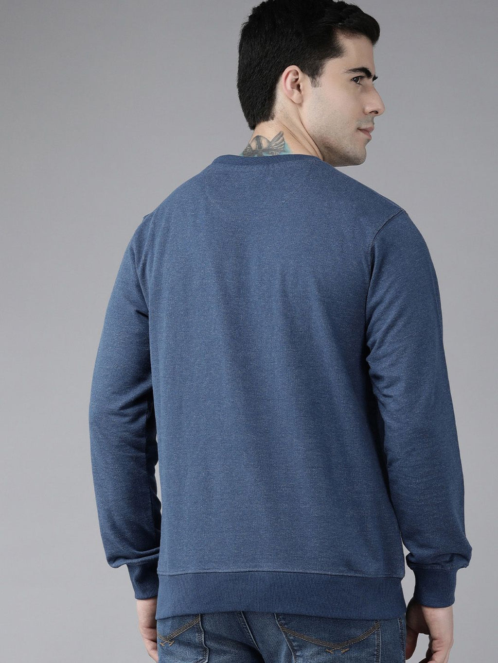 U.S. Polo Assn. U S Polo Assn Men Dark Blue Brand Logo Embroidered Sweatshirt