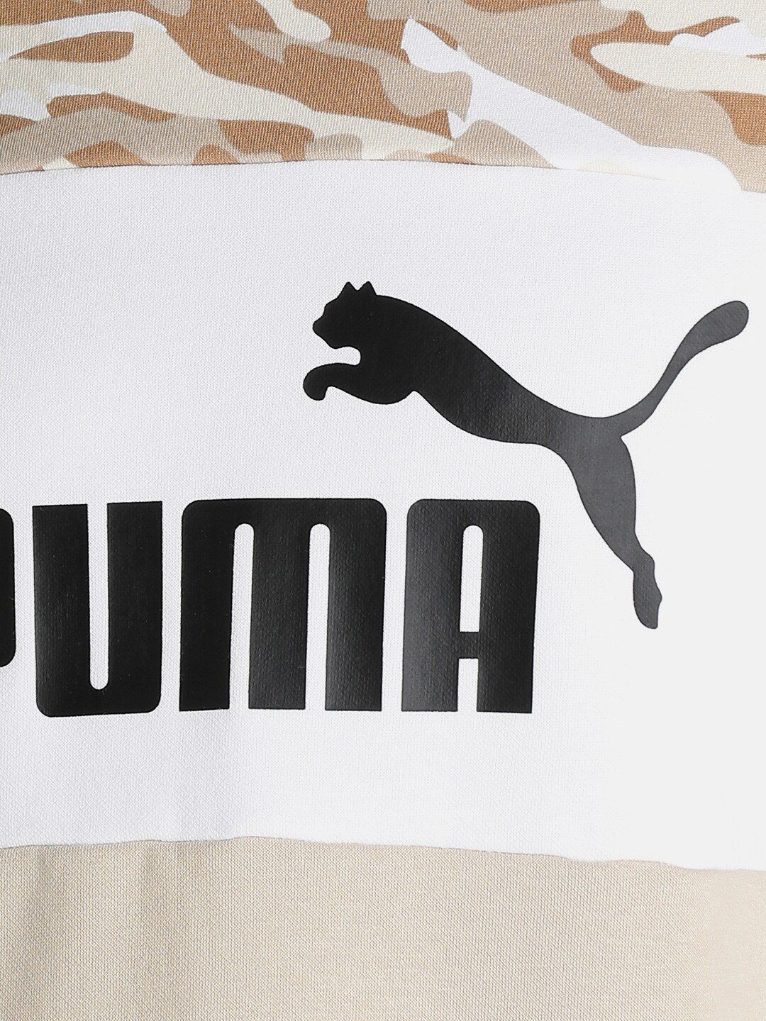  Puma Men Beige Regular Fit Essentials+ Camo Crewneck Sweatshirt