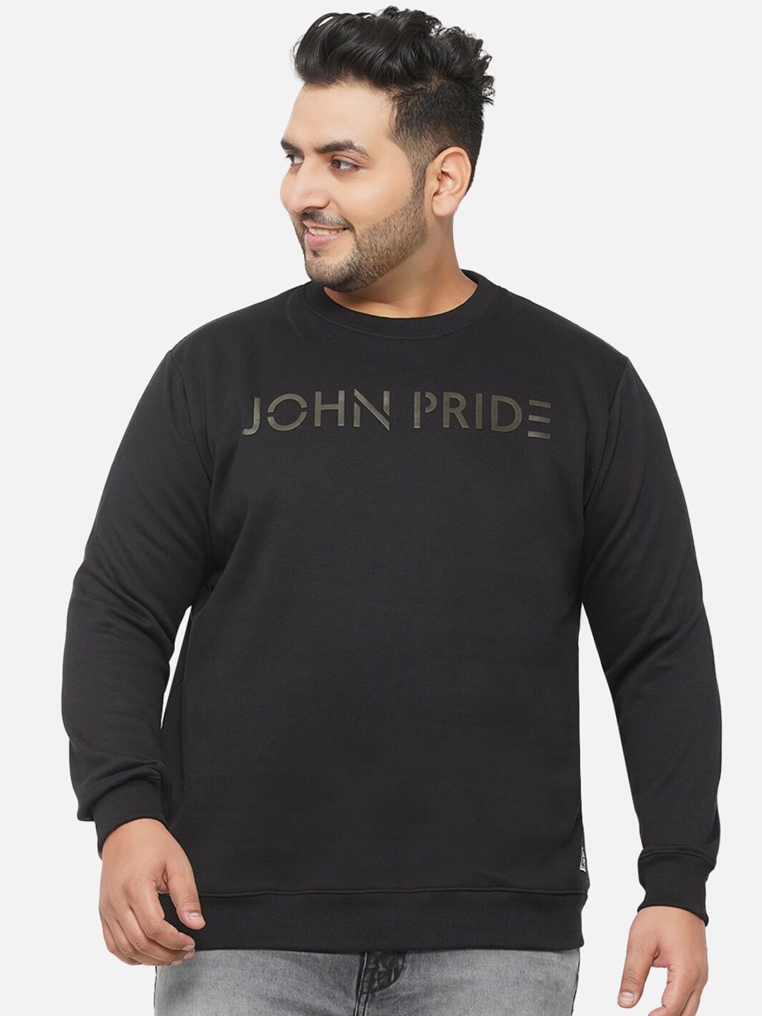  John Pride Men Plus Size Printed Sweatshirt
