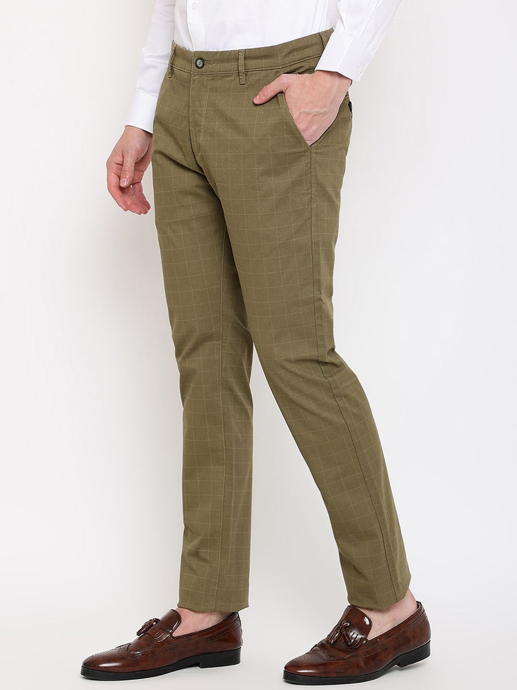  Cantabil Men Cotton Formal Trousers
