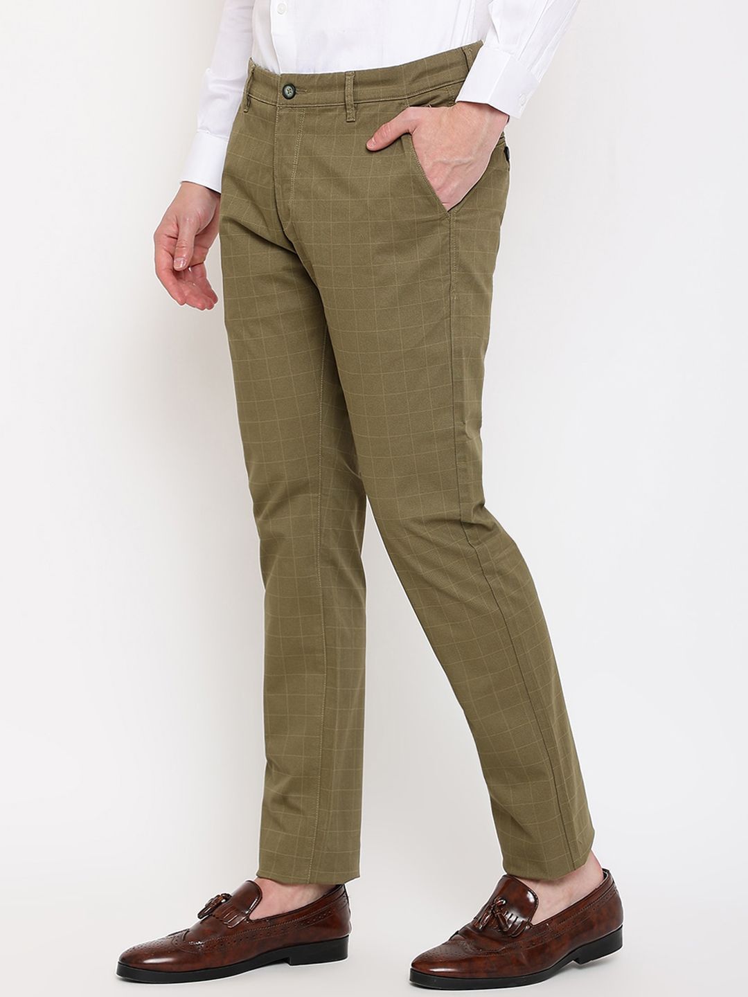  Cantabil Men Cotton Formal Trousers