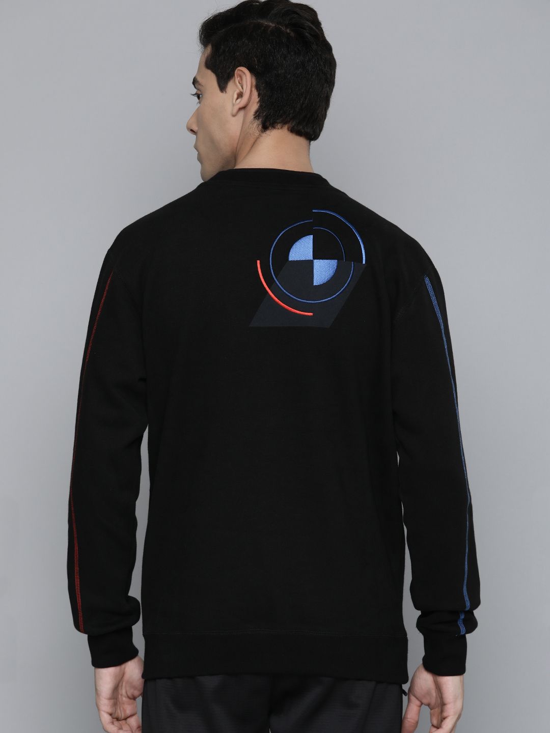  PUMA Motorsport Men Brand Logo Back Print BMW Motorsport Assembly Regular Fit Sweatshirt
